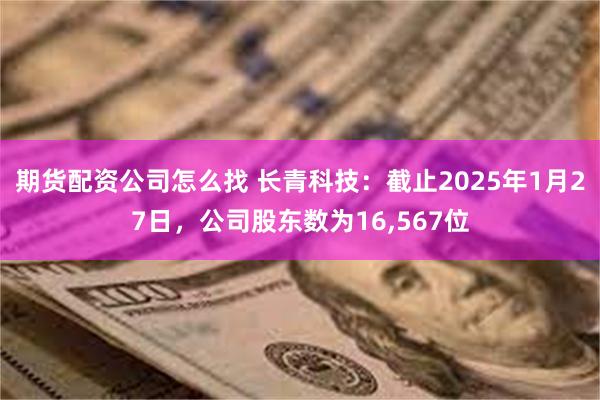 期货配资公司怎么找 长青科技：截止2025年1月27日，公司股东数为16,567位